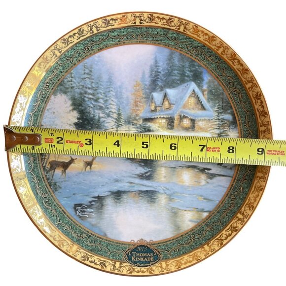 2013 Thomas Kinkade Deer Creek Cottage Collector Plate Limited Edition Porcelain - Picture 9 of 14